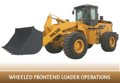 Conduct civil construction wheeled front end loader operations